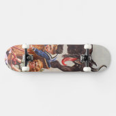 Krampus ontvoert kinderen persoonlijk skateboard (Horizontaal)