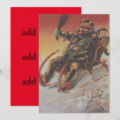 Krampus ontvoert kinderen slee (Voorkant / Achterkant)