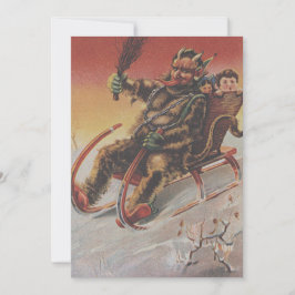 Krampus ontvoert kinderen slee