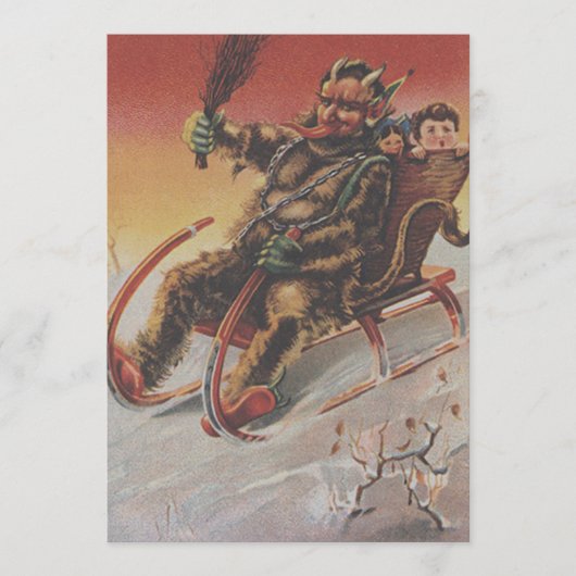 Krampus ontvoert kinderen slee (Voorkant)