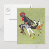 Krampus ontvoert Mannen Briefkaart (Voorkant / Achterkant)