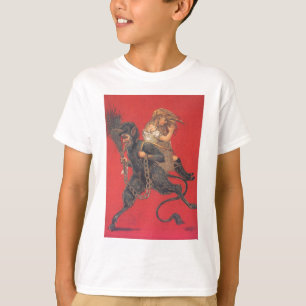 Krampus ontvoert meisje t-shirt