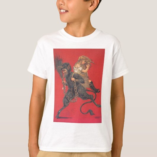 Krampus ontvoert meisje t-shirt (Voorkant)