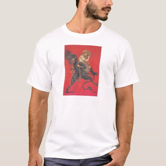 Krampus ontvoert meisje t-shirt (Voorkant)