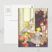 Krampus ontvoert stoute kinderen briefkaart (Voorkant / Achterkant)