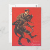 Krampus ontvoert volwassene briefkaart (Voorkant / Achterkant)