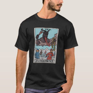 Krampus Oordeel Tarotkaart Grappig Kerstmis Gothi T-shirt