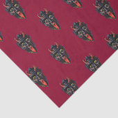 Krampus op rood tissuepapier (Detail)