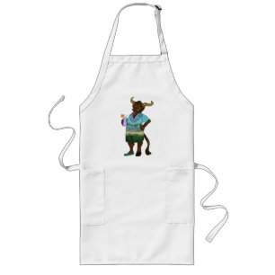 Krampus op Vacation Apron Lang Schort