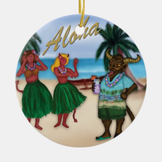 Krampus op Vacation Ornament (Voorkant)