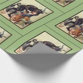 Krampus pakpapier groen (Hoek)
