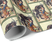 Krampus pakpapier groen klein (Rol Hoek)