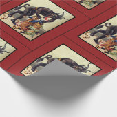 Krampus pakpapier rood (Hoek)