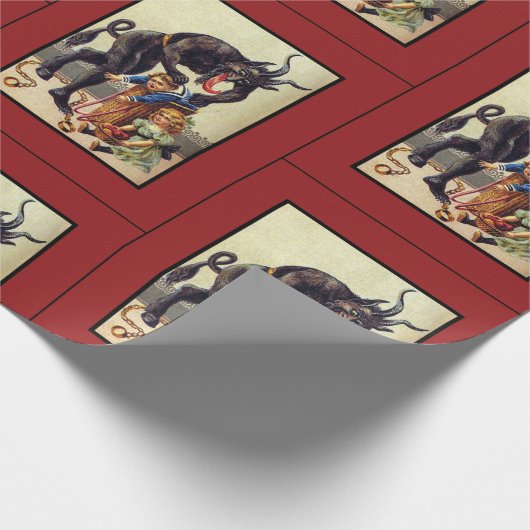 Krampus pakpapier rood (Hoek)
