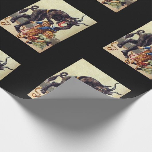 Krampus pakpapier zwart (Hoek)