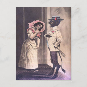 Krampus Pakt Afspraakje Op Briefkaart