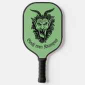 Krampus Patroon Pickleball Paddle (Achterkant)
