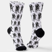 Krampus Pattern Crew Socks Sokken (Gebogen)