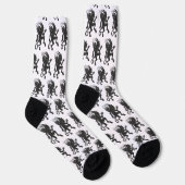Krampus Pattern Crew Socks Sokken (Rechts)
