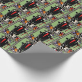 Krampus Pattern Wrapping Paper Cadeaupapier (Hoek)