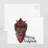 krampus prettig kerstfeest feestdagenkaart (Voorkant / Achterkant)