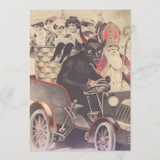 Krampus & Priest Driving with Children (Voorkant)