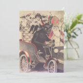 Krampus & Priester rijden met kinderen (Staand voorkant)