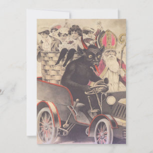 Krampus & Priester rijden met kinderen
