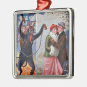 Krampus Punishing Bad Volults Metalen Ornament (Links)