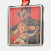 Krampus Punishing Little Boy Ear Metalen Ornament (Links)