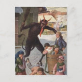 Krampus Punking Konting Children Winter Briefkaart (Voorkant)