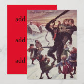 Krampus Punting Children Snow (Voorkant / Achterkant)