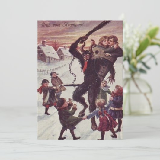 Krampus Punting Children Snow (Staand voorkant)