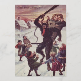 Krampus Punting Children Snow