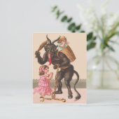 Krampus Punting Children Switch Chain Briefkaart (Staand voorkant)