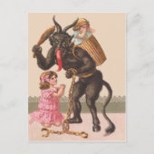 Krampus Punting Children Switch Chain Briefkaart (Voorkant)
