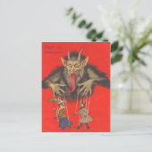 Krampus Puppeteering volwassenen Briefkaart (Staand voorkant)