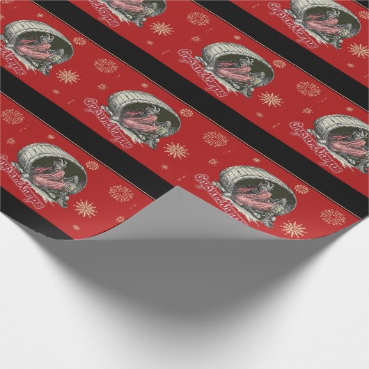  Krampus Resting Wrapping Paper Cadeaupapier (Hoek)