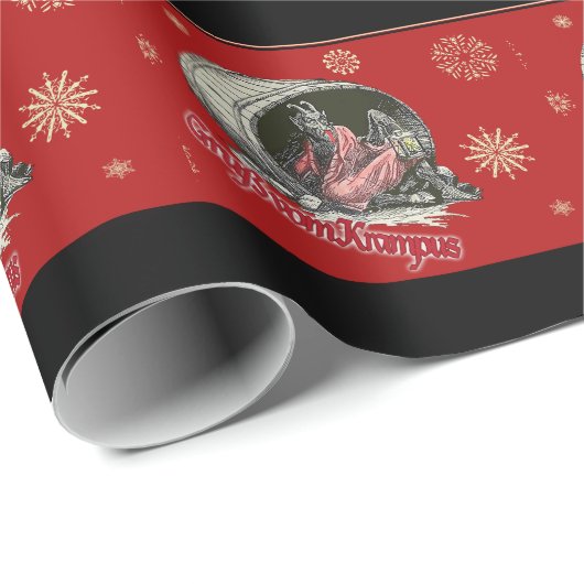  Krampus Resting Wrapping Paper Cadeaupapier (Rol Hoek)