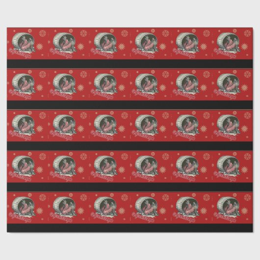  Krampus Resting Wrapping Paper Cadeaupapier (Zoom)