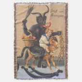 Krampus Riding Hobbyhorse with Boy Deken (Voorkant Verticaal)
