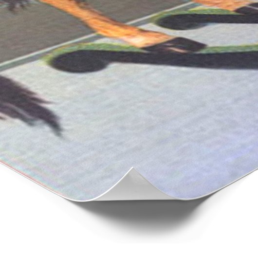 Krampus Riding Hobbyhorse with Boy Poster (Hoek)