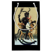 Krampus Rocking Horse Demon Holiday Kerstmis Klein Cadeauzakje (Achterkant)