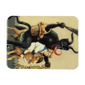Krampus Rocking Horse Demon Holiday Kerstmis Magneet (Horizontaal)