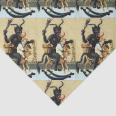 Krampus Rocking Horse Demon Holiday Kerstmis Tissuepapier (Detail)