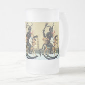 Krampus Rocking Horse Holiday Xmas 16oz Bier Mok (Voorkant rechts)