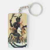 Krampus Rocking Horse Vakantie Kerst Sleutelhanger (achterkant)