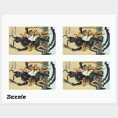 Krampus Rocking Horse Vakantie Kerst stickers (Vel)