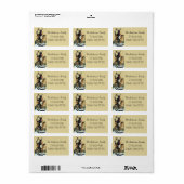 Krampus Rocking Paard Slechte Demon Kerstmis Etiket (Full Sheet)