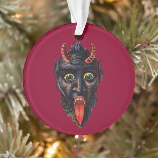 Krampus Ronde Kerst Ornament (Boom)